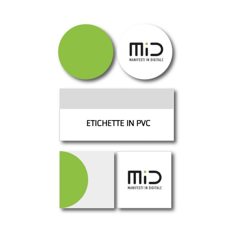 Stampa etichette in PVC o in CARTA